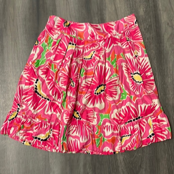 Lilly Pulitzer Silk Multi with a Splash Fayette skirt 4 - Picture 1 of 6